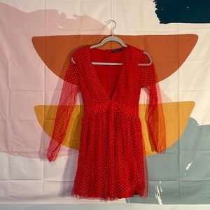 Double Crazy, Red Polka Dot Dress